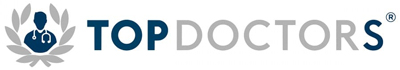Logo de Topdoctors con imagen de doctor